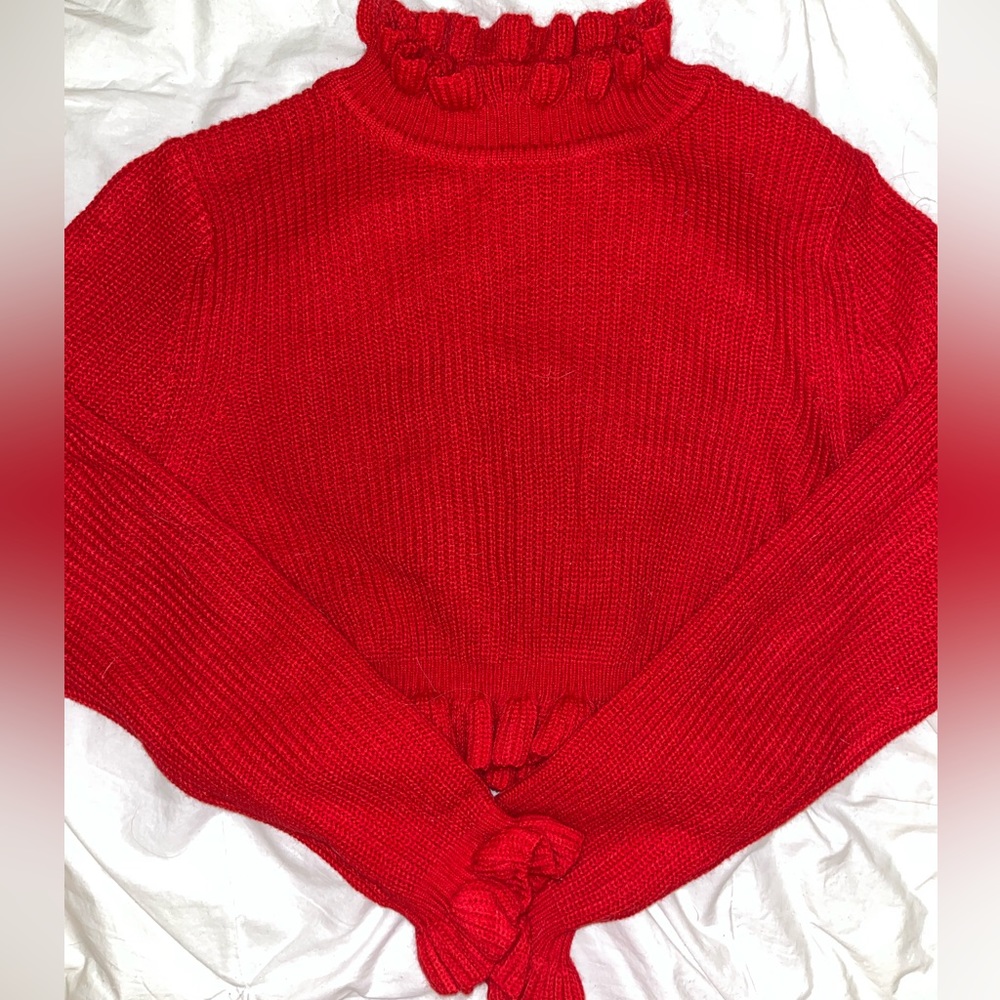 Ruffle Detail Sweater